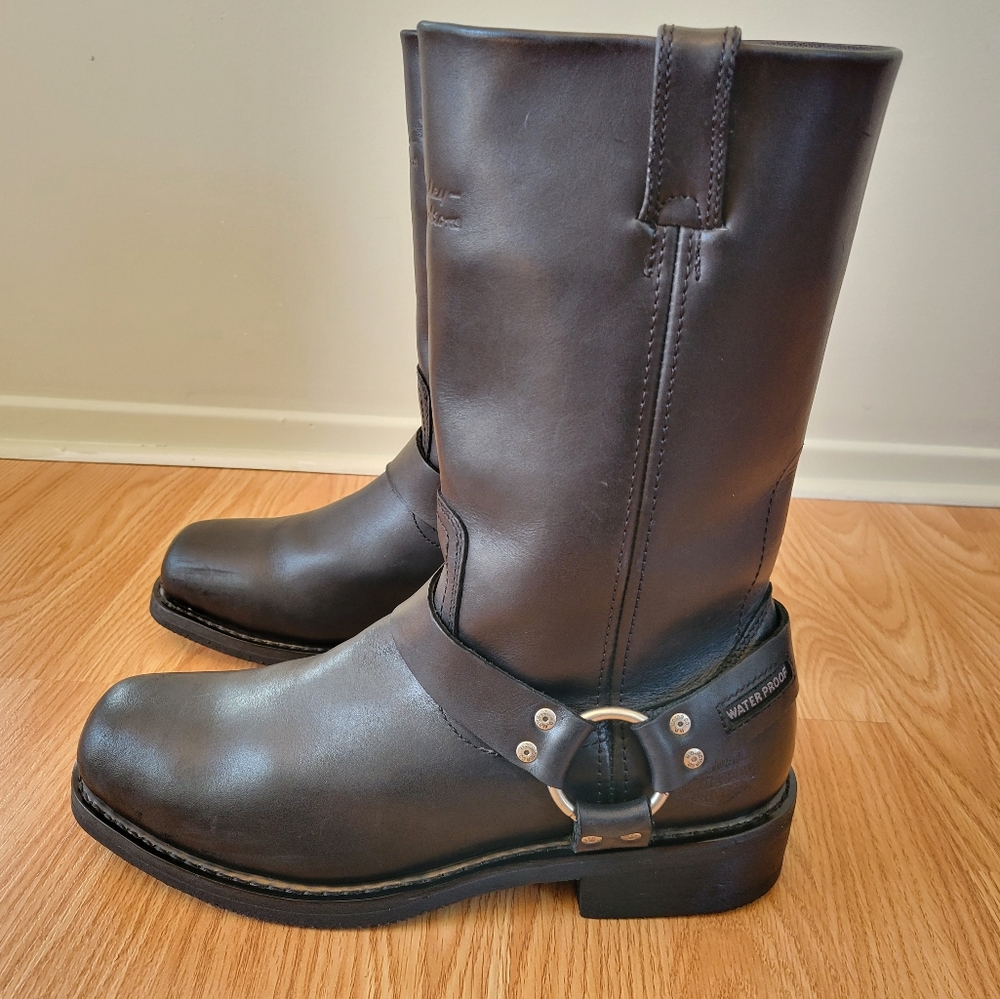 Harley-Davidson Men's Hustin Waterproof Harness Moto Biker Boots  Black Size 10. - Picture 3 of 16
